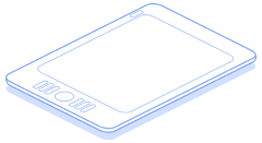 Illustration of a drawing tablet